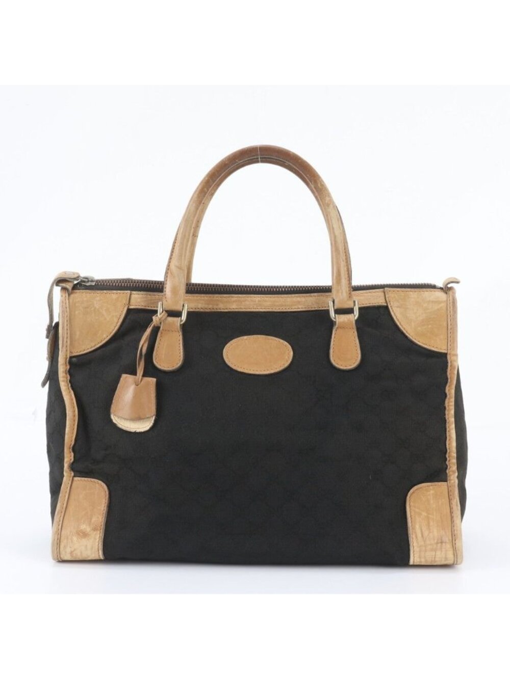 Gucci GG Canvas Leather Tote Bag Shoulder Business Document